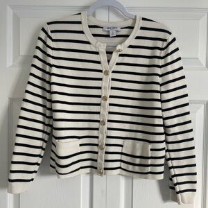 Nine West Women's Black and White Striped Cardigan